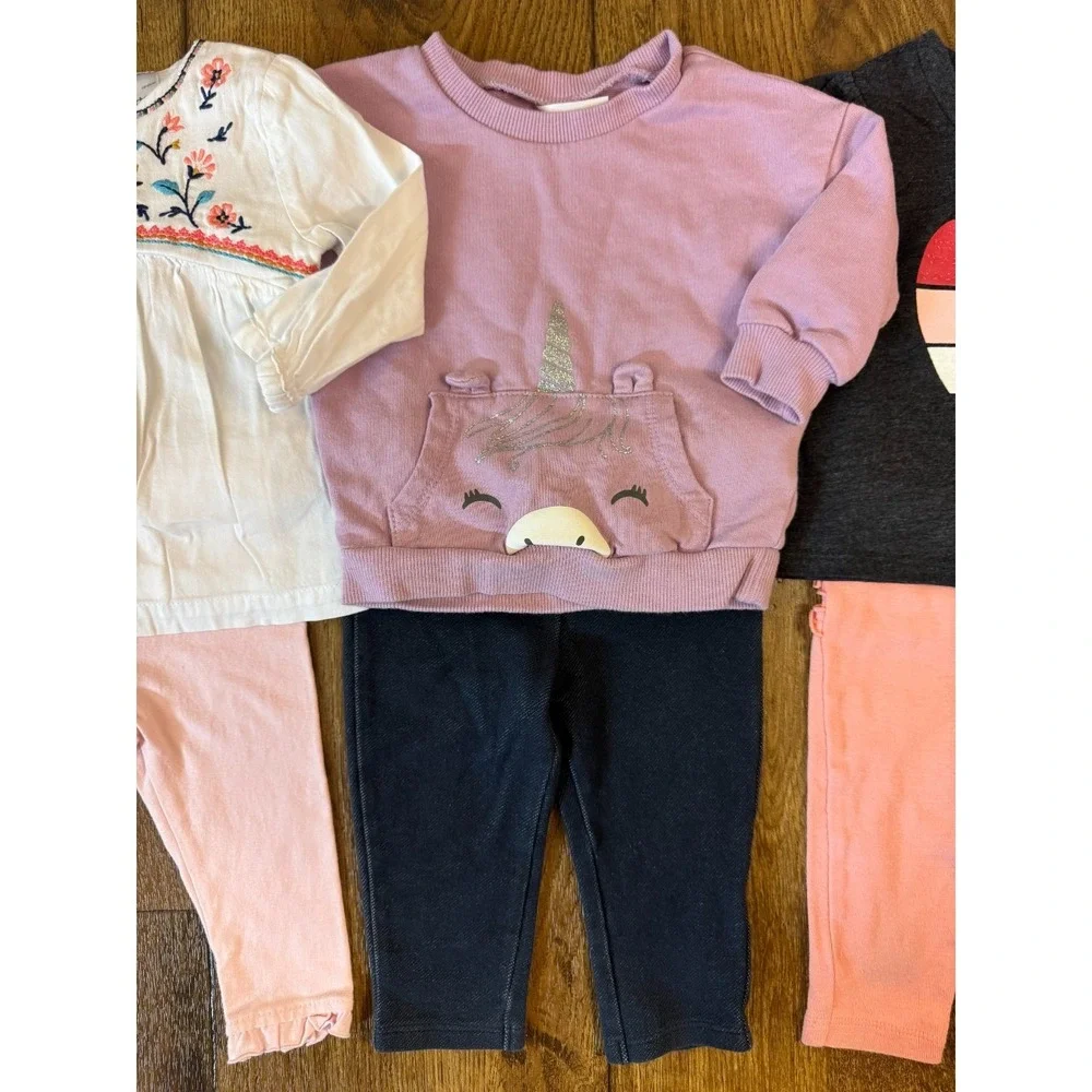 Baby Girl Outfits 6 Months Long‎ Sleeved Shirts Pants Leggings Clothes Lot Owl